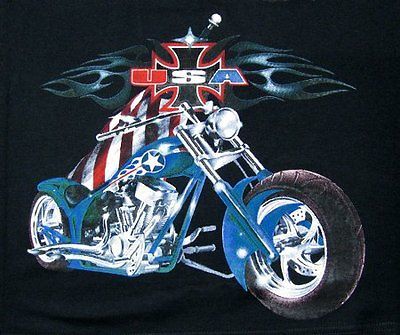 USA CUSTOM CHOPPER BIKER BIKE SWEATSHIRT T SHIRT XT42