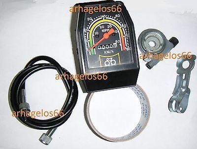 cycle Old School vintage MECHANIC WHEEL SPEEDOMETER vintage 80s SET