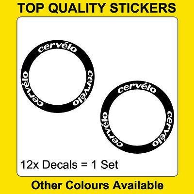 Cervelo Carbon Deep Rim Bike/Cycling/C ycle Wheel Decal Sticker Kit