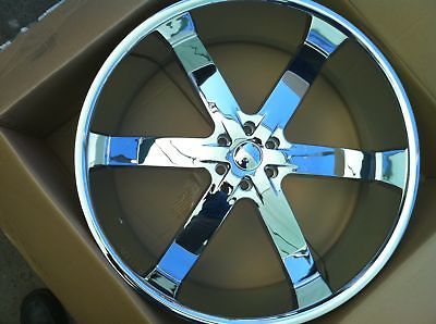 28 U2 55 CHROME WHEELS ONLY 6X139 CHEVY GMC TITAN