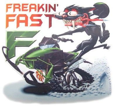 Arctic Cat 2013 Freakin Fast F Cartoon Decal Sticker   7 10 14