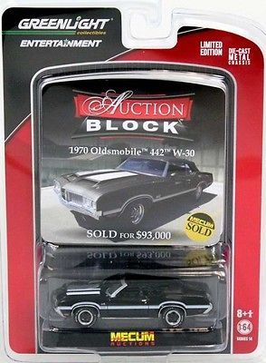 1970 Oldsmobile 442 W 30 Convertible 164 Scale Greenlight Auction