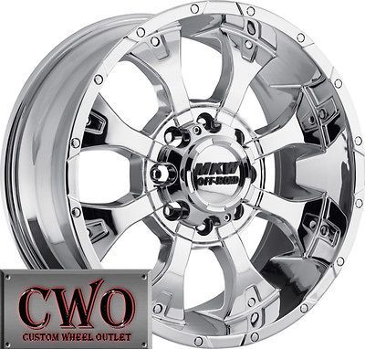 20 Chrome MKW M85 Wheels Rims 8x165.1 8 Lug Chevy GMC 2500 HD Dodge