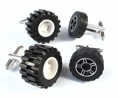 Lego Alloy Wheel Cufflinks wedding favour groom best man racing car