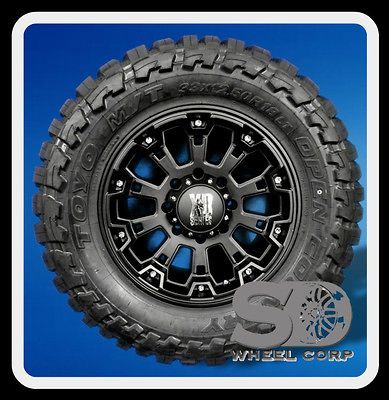 18 XD800 MISFIT BLACK RIMS WITH 33X12.50X18 TOYO OPEN COUNTRY MT