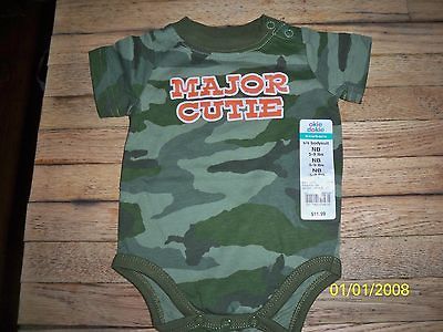 NWT Baby boy one piece Major Cutie Camo or Red Future Rock Star NB 9