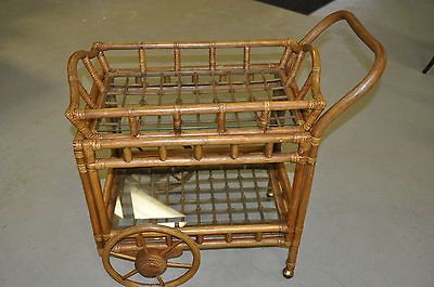 Vintage Rattan Bar Or Tea Cart