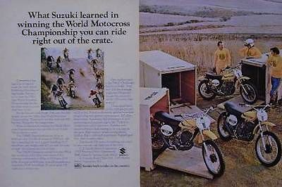 1973 SUZUKI TM400 TM250 TM125 With JOEL ROBERT & ROGER DECOSTER Ad