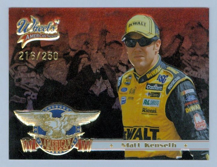 MATT KENSETH 2007 07 WHEELS AMERICAN THUNDER DREAM INSERT GOLD