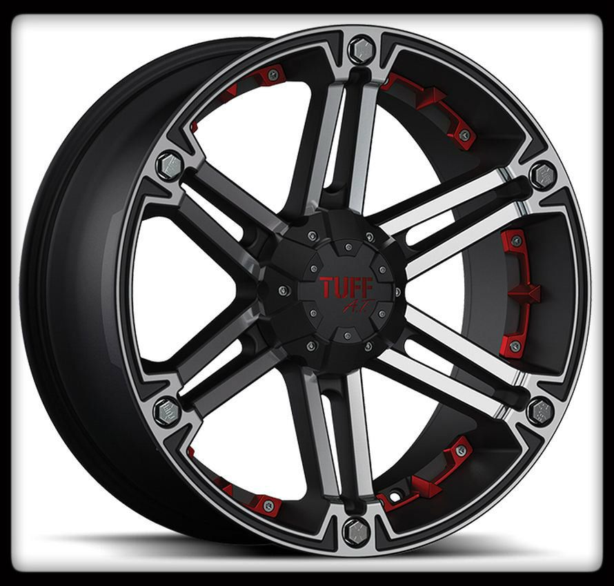 T01 Cherokee Tracker Dakota Sorento 5 6 Lug Black Wheels Rims