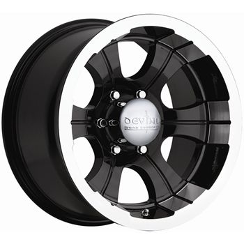 15x8 Black Wheel Devno 349 5x4 5 Jeep Wrangler Rims