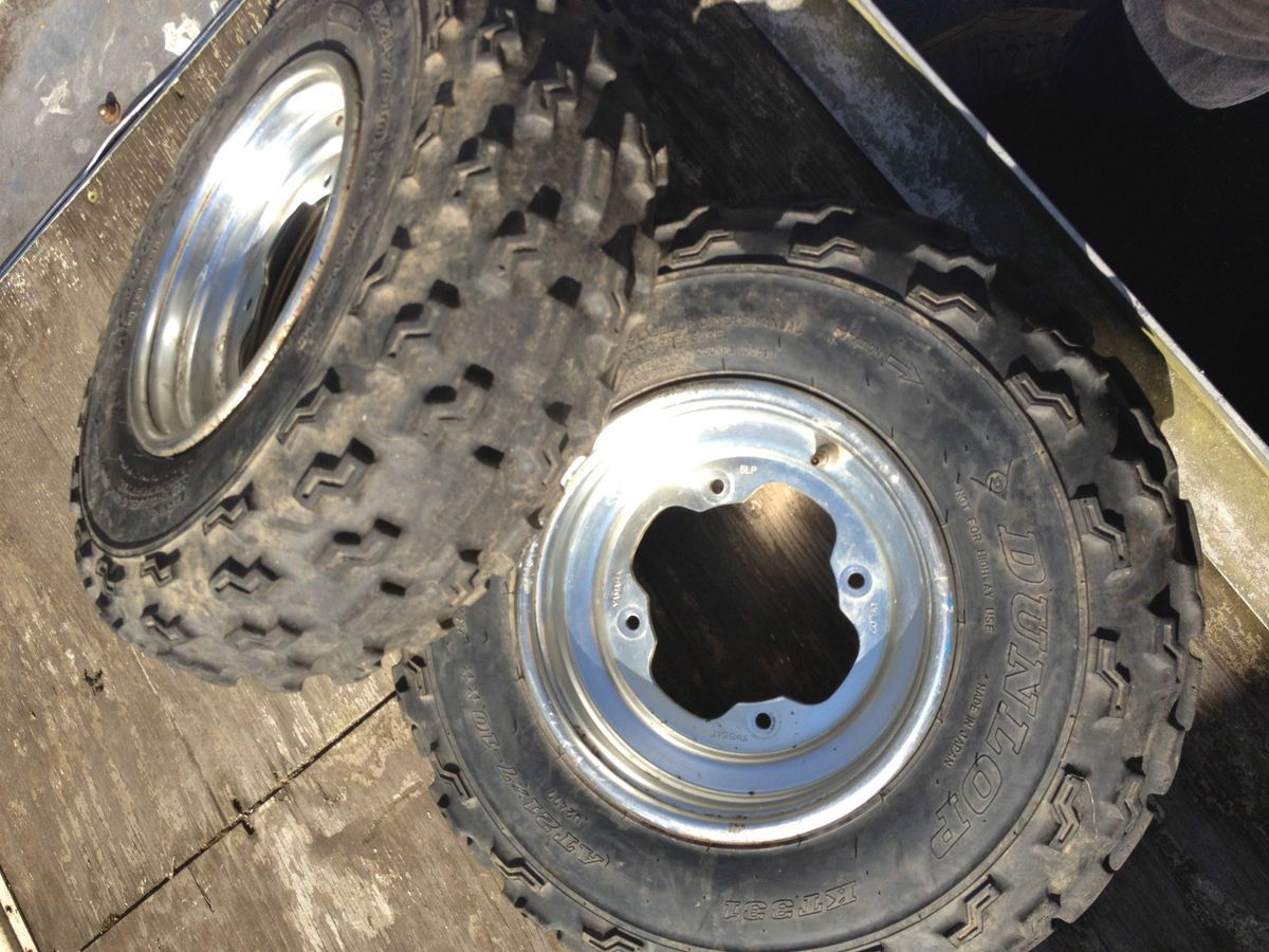 2001 Yamaha Raptor 660 Front Tires with Rims Wheels Dunlop