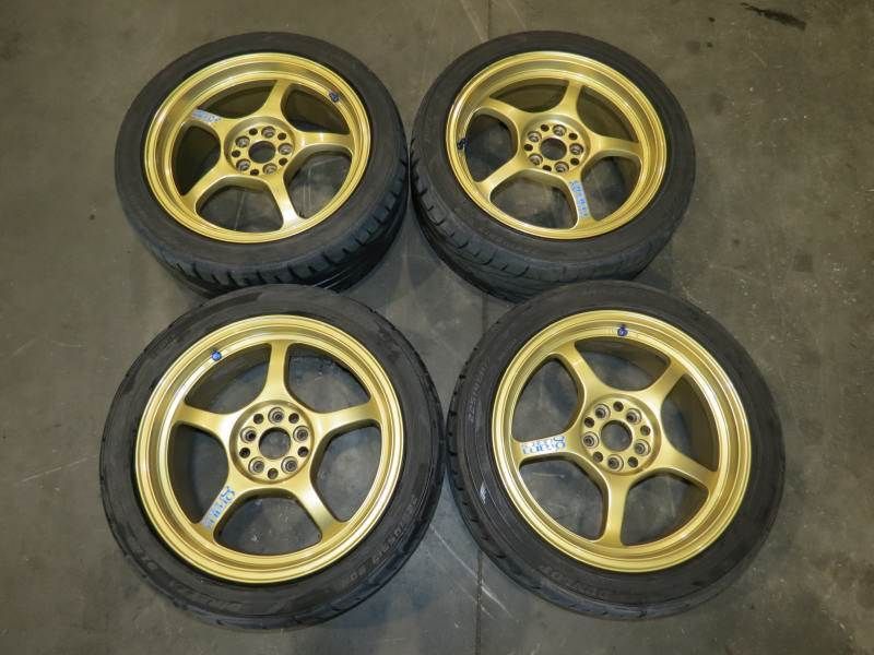 Light S57C Gold Rims 5x100 17x7 5JJ 48 Subaru WRX 225 45 17