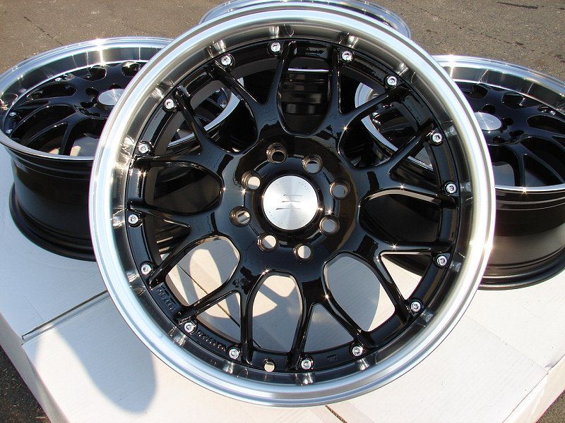 16 Effect Wheels Black Rims 4x100 4x114 3 Lancer Scion Xa Xb MR2 Yaris