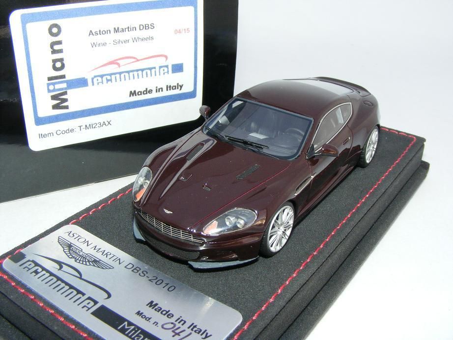 43 Tecnomodel Aston Martin DBS Burgundy Color with Silver Wheels