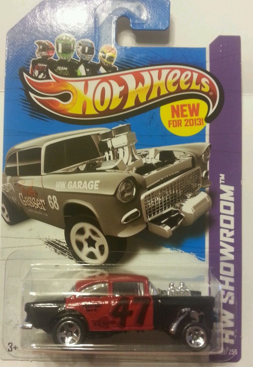 2013 Hot Wheels 55 Chevy Bel Air Gasser Custom Red Black