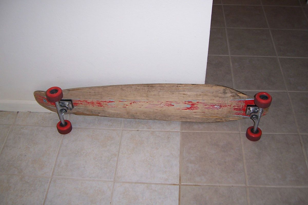 VINTAGE LONG BOARD /SKATEBOARD TRUCKS N WHEELS (INVADER G/S)