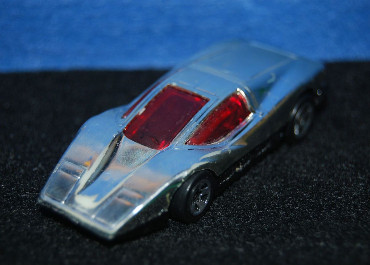 1974 Hot Wheels Diecast Silver Bullet w Red Windows