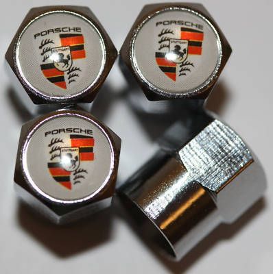 Porsche Tire Valve Caps Cayman Boster 911 Panamera GTS Turbo Free