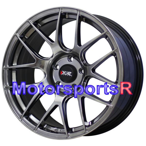 18 18x8 75 XXR 530 Chromium Black Concave Wheels Rims 08 Acura TL Type