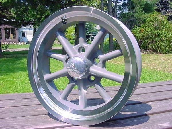 Rocket 15x4 5 Gasser Vintage Wheels Launcher Chevy Pont GM Ratrod 4