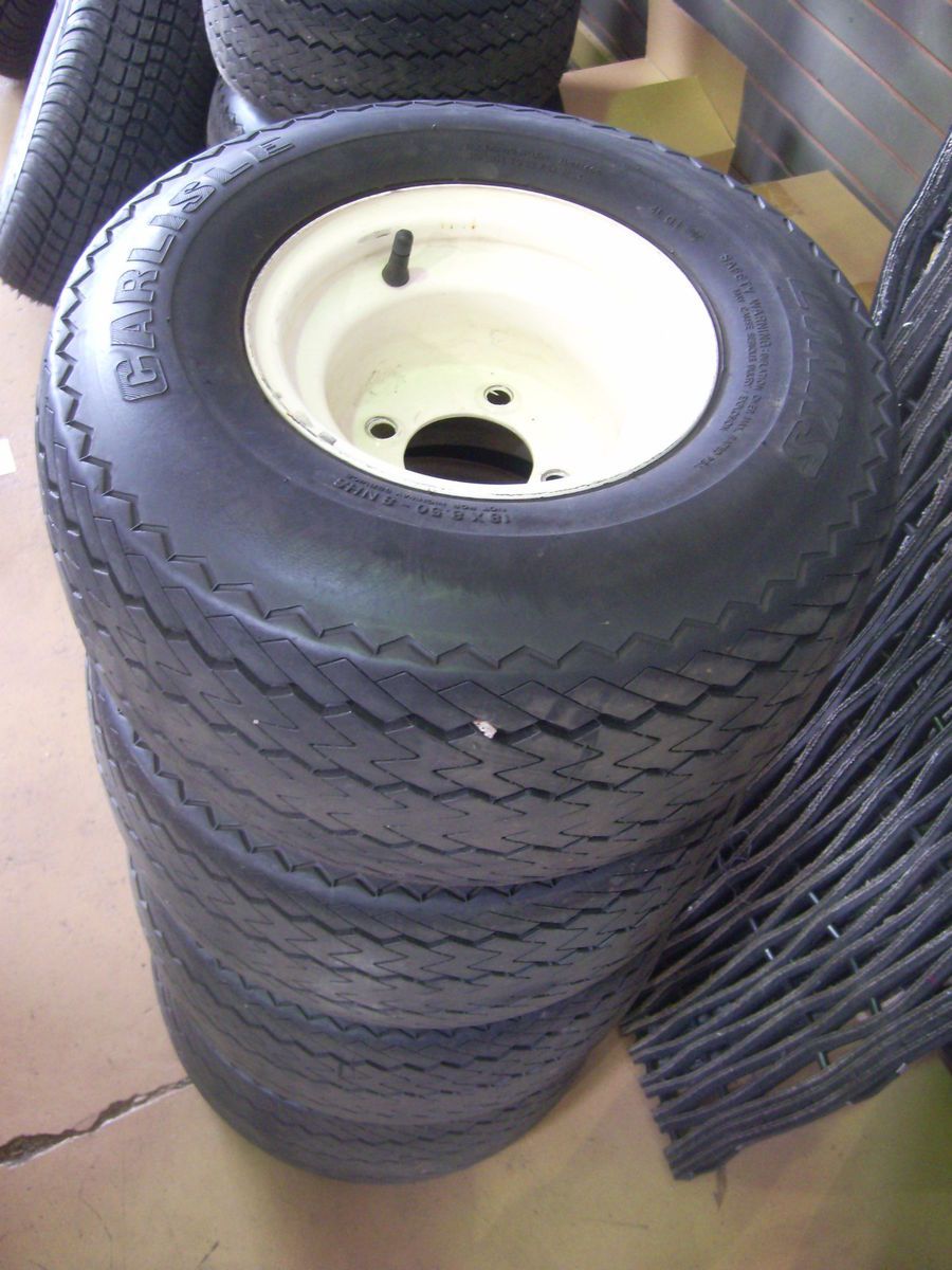 Golf Cart Tires and Rims 8 Used 80 Tread Still