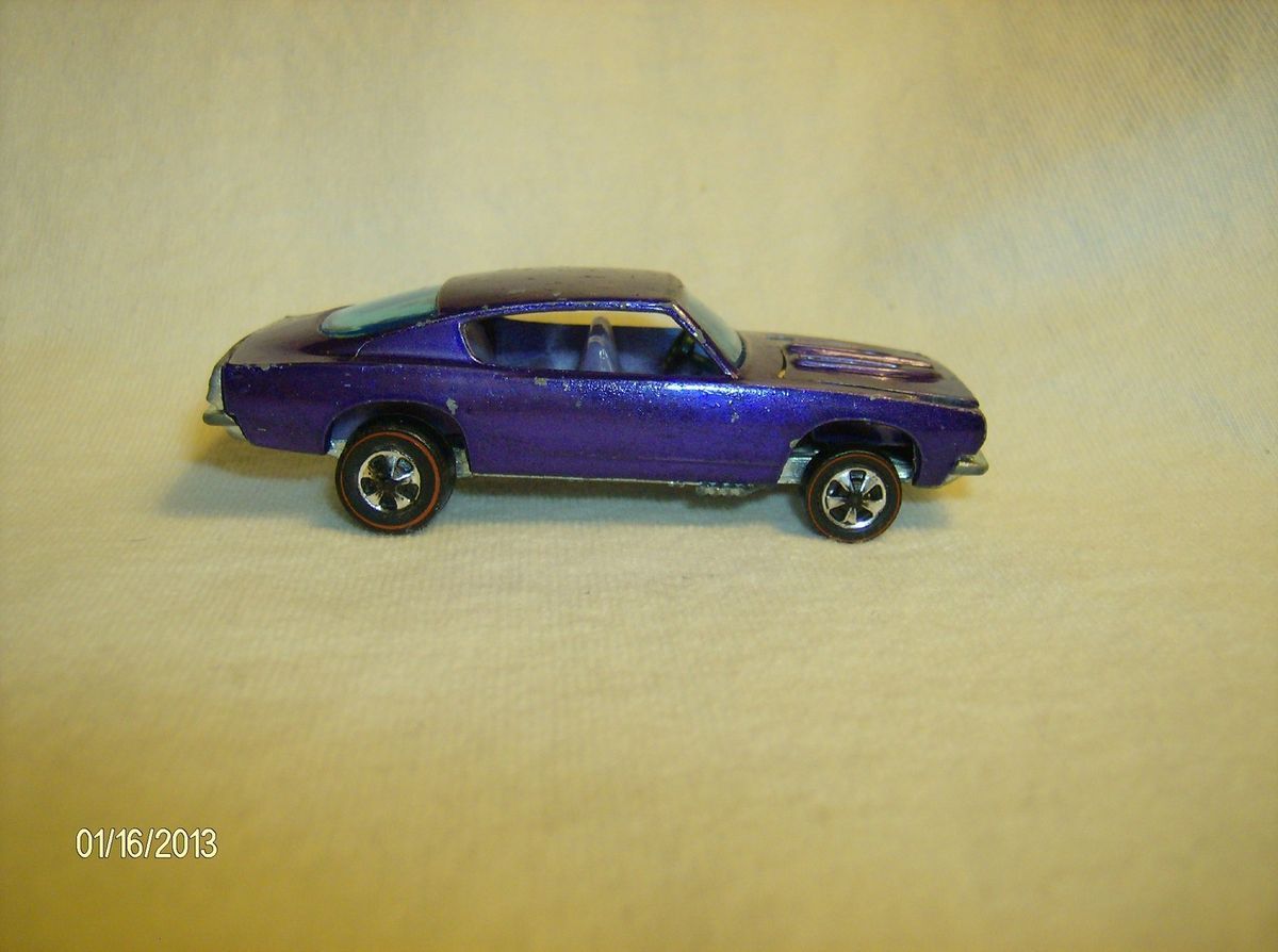 Old rare vintage 1967 Hot Wheels Redline Custom Plymouth Purple