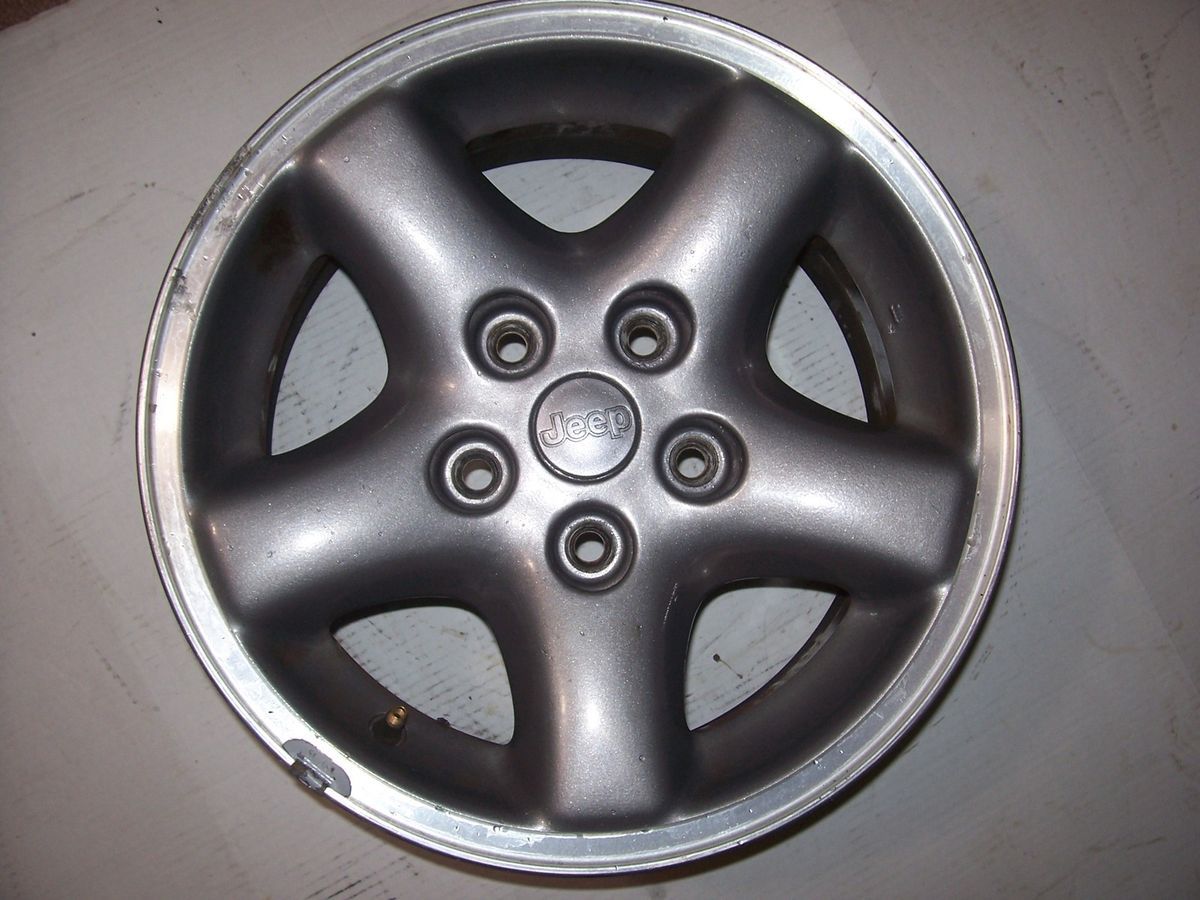 96 01 JEEP Cherokee Wrangler 15 Aluminum Wheel OEM Jeep 15x7 5 lug 4 1