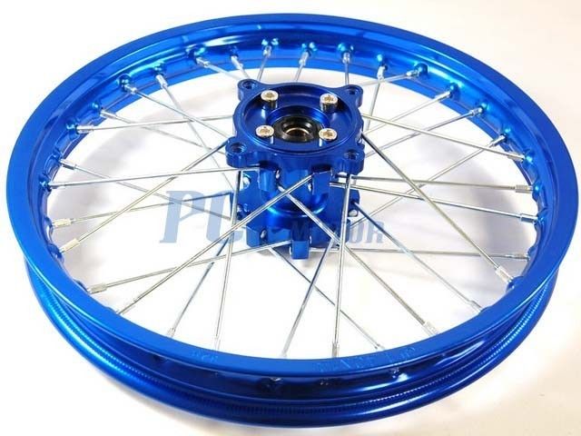 14 Blue Front Rim Wheel CNC Hub Honda XR50 CRF50 SDG SSR 107 125 Pit