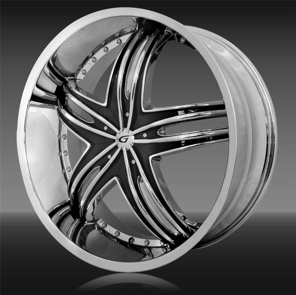 26x10 Gianna Envy Chrome Wheel Rim 6x132 15 Arcadia Traverse