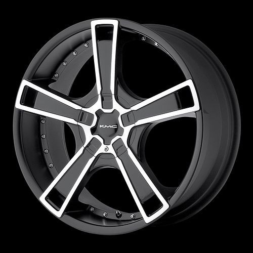 KMC Swindle Black Machine 16x7 2004 2011 Chevy Aveo