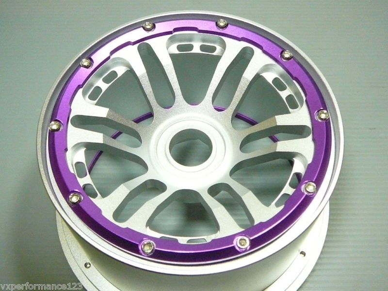 2X Front 12 Spoke CNC Alloy Wheel Rims HPI Baja 5B KM