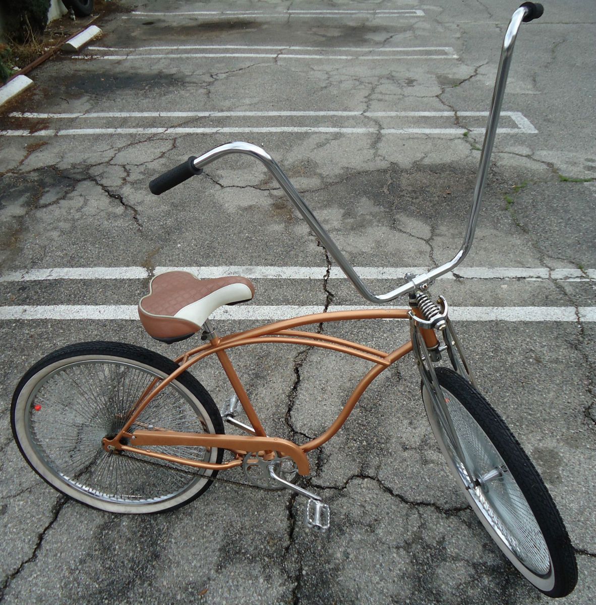Beach Cruiser, Bicycle, w/Apehangers, Lowrider Rims, New Parts, Copper