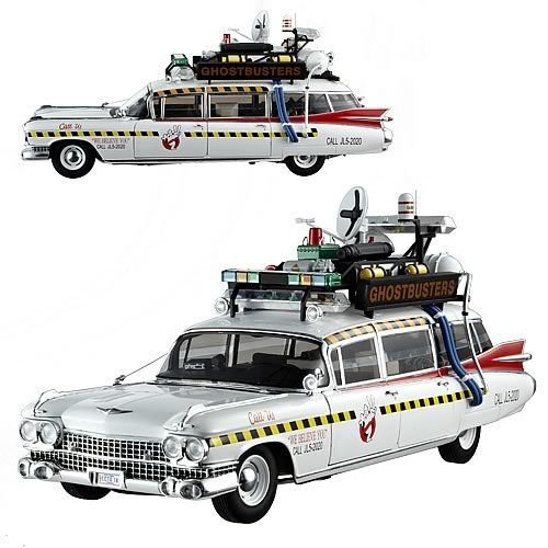 Ghostbusters 2 Ecto 1A Hot Wheels Elite 1 18 Scale Vehicle PRESALE