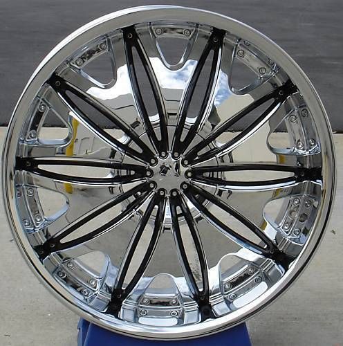 26 Inch Velocity V820 Chrome new Wheels Tires 305 35 24 fit Chevy Ford