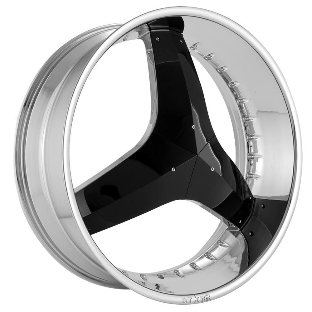 Wheels 4 22x8 5 Starr 357 Rim Chrome Blk 22 24 26 28