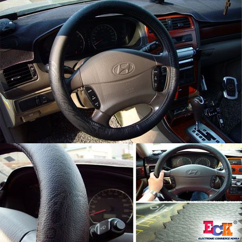 Genuine Leather Steering Wheel Cover 370mm 380mm Tong 