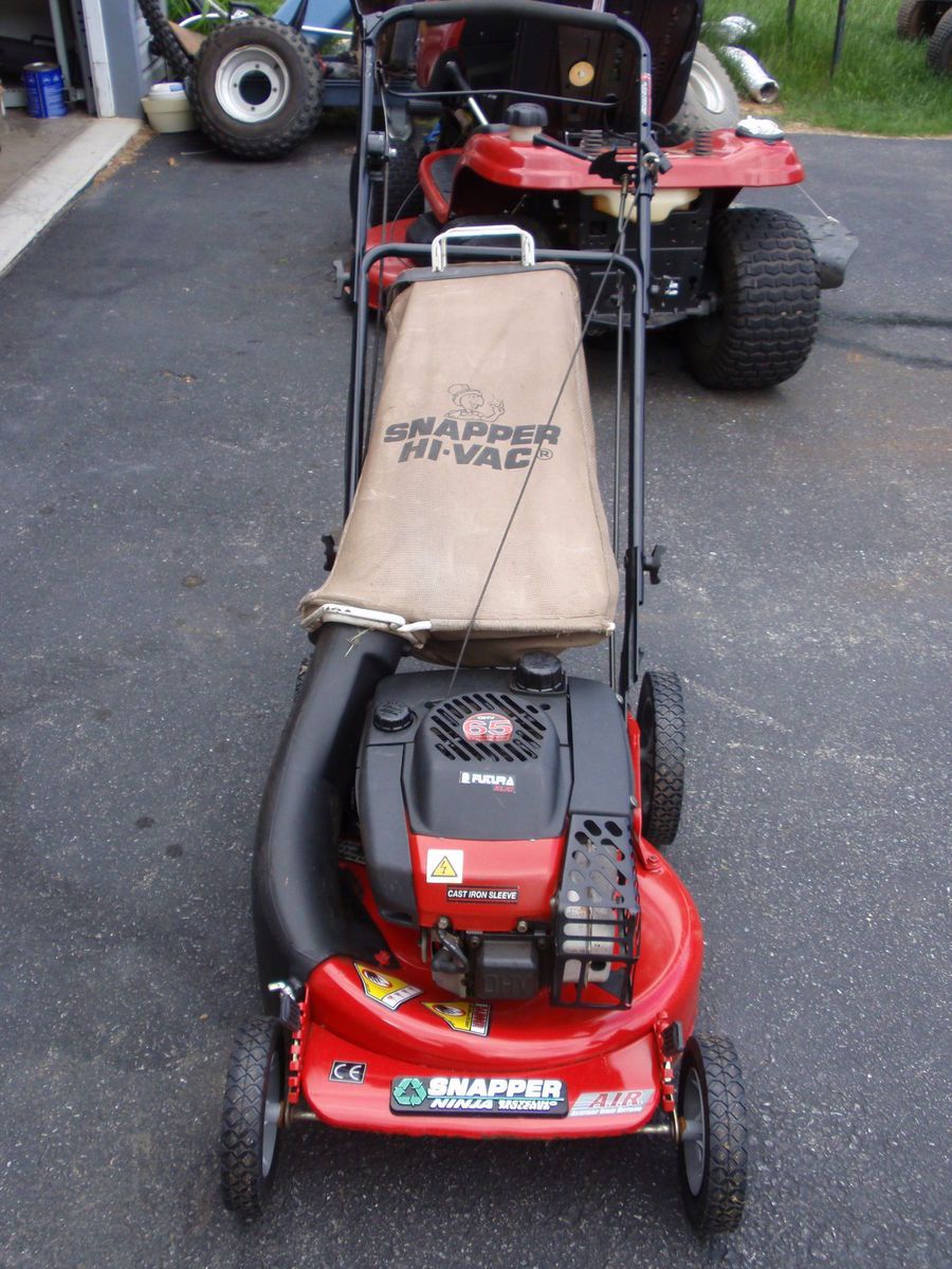 Snapper Self Propelled Mower 6 5HP Tecumseh Bagger New Wheels