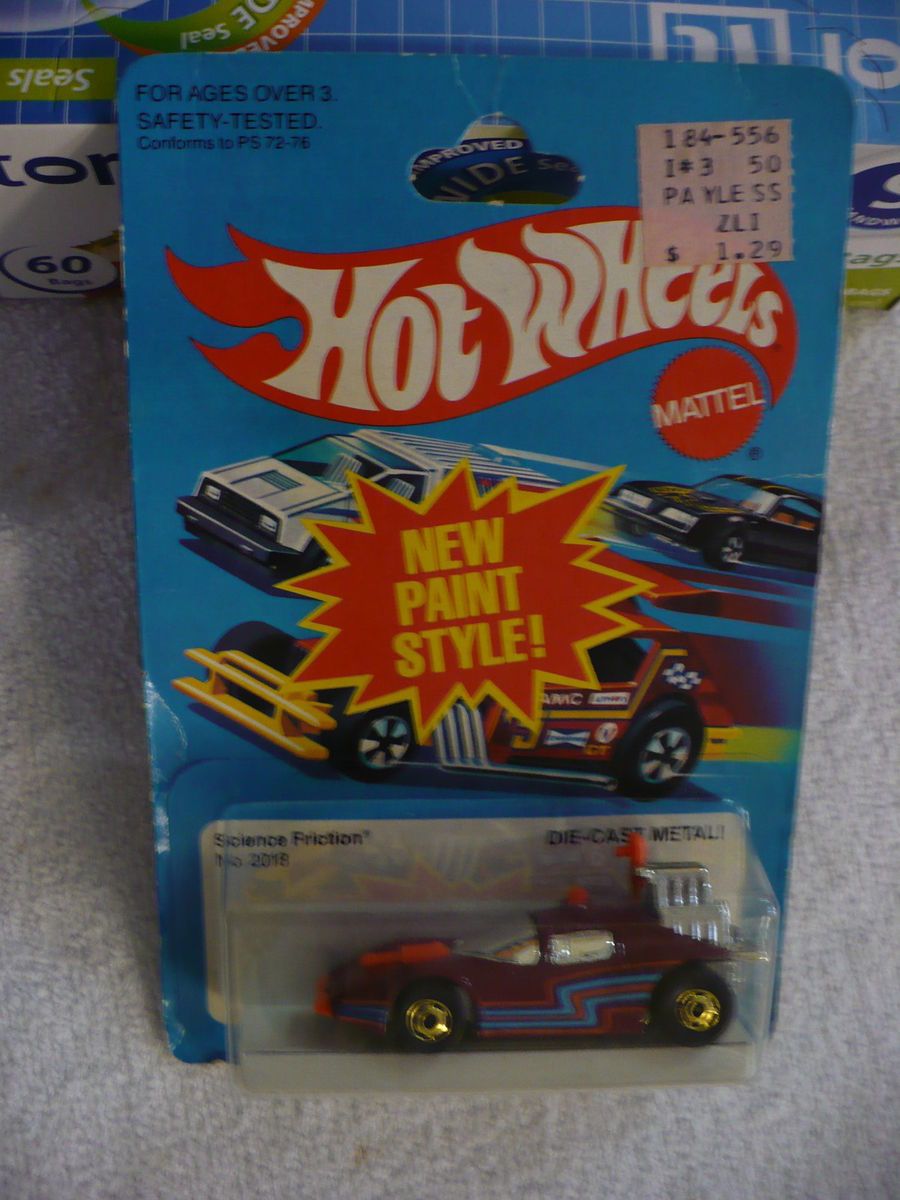 Ja Mattel Hot Wheels Science Friction No 2018 1981 Made in Hong Kong