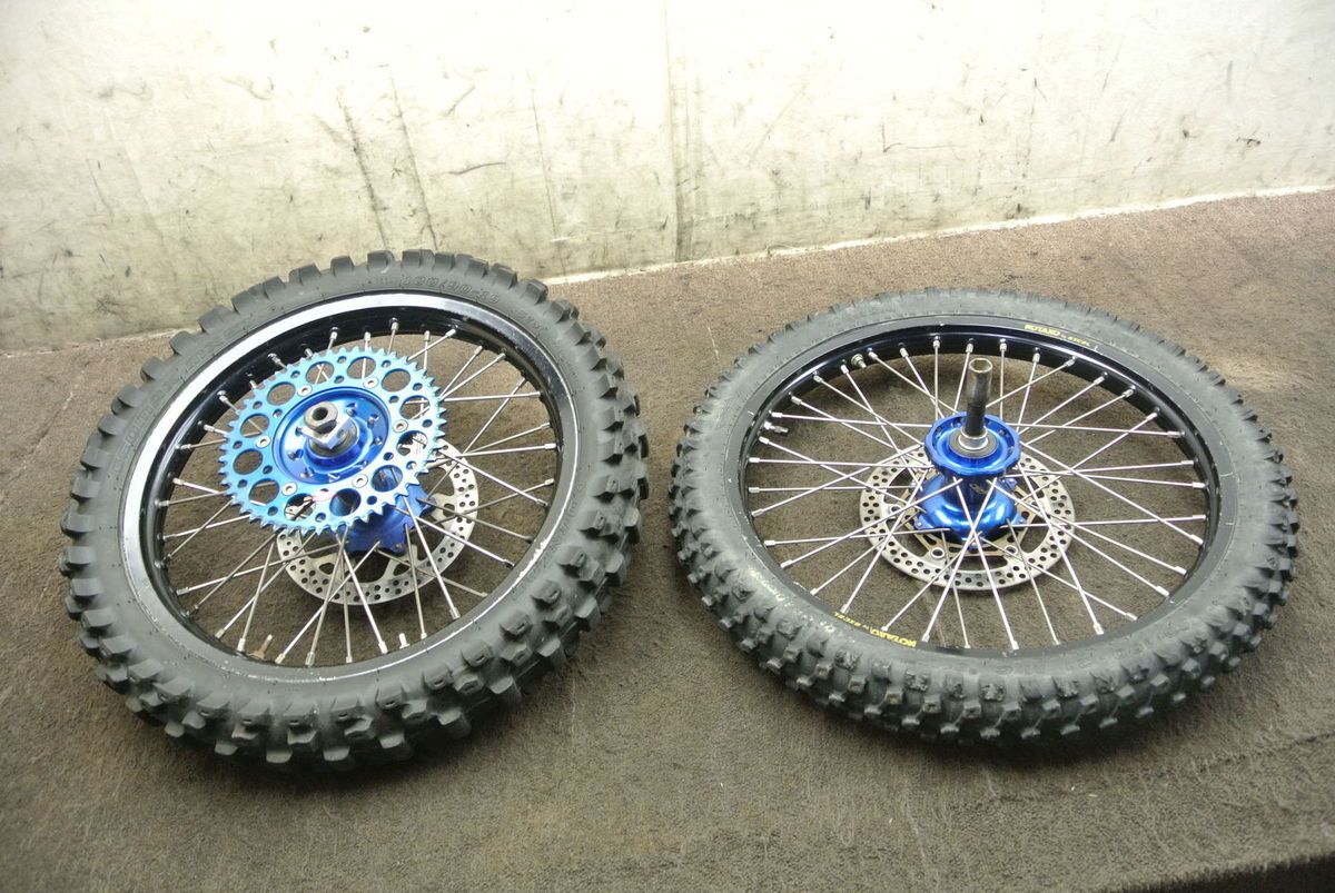 250 YZ 250f Excel Front Rear Wheel Set Rims Tires Hubs Rotors