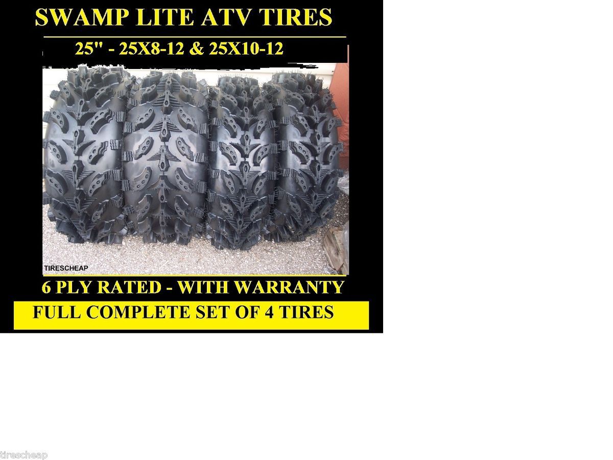 Arctic Cat 500 00 09 25 Swamp Lite ATV Tires Complete Set 4