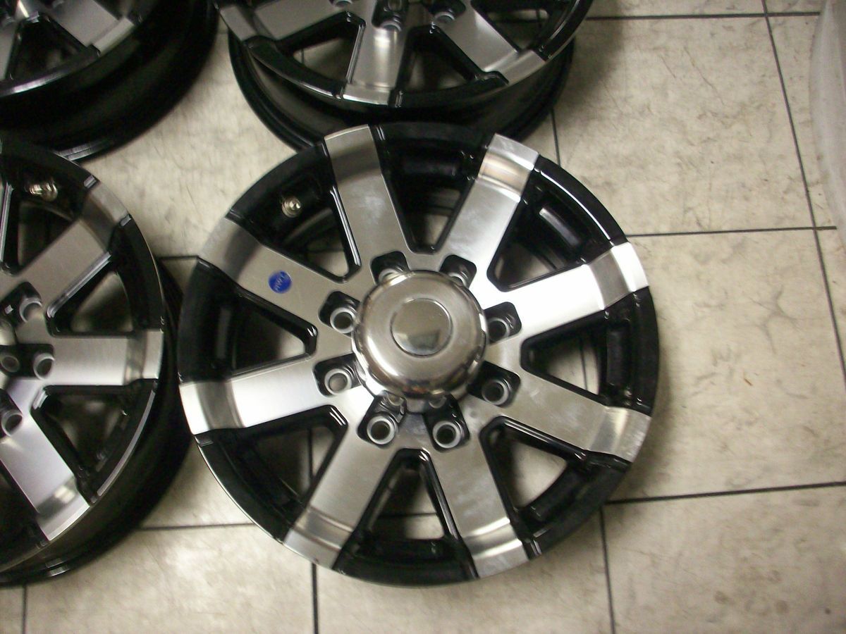 Aluminum Black Travel camper Utility Cargo Trailer Wheels Rims