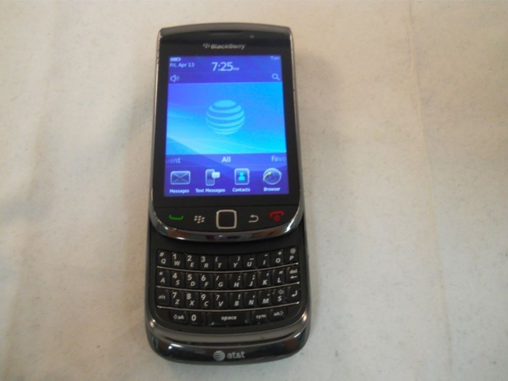 BLACK RIM BLACKBERRY TORCH 9800 AT T UNLOCKED GSM WiFi Smartphone GOOD