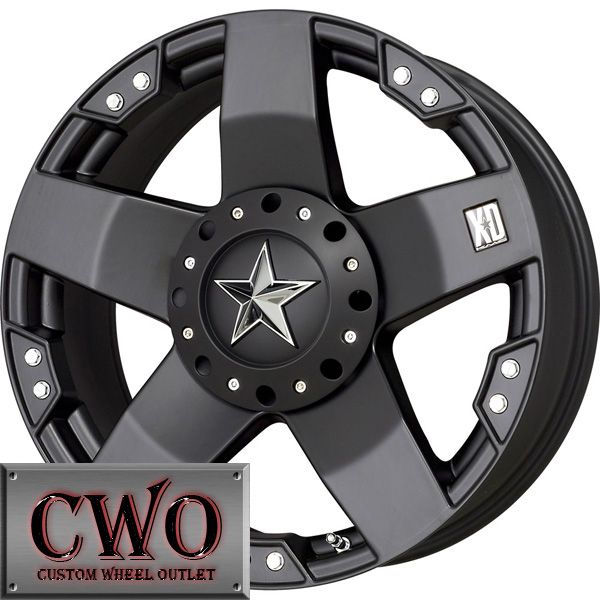 18 Black XD Rockstar Wheels Rims 8x165 1 8 Lug Chevy GMC Dodge 2500